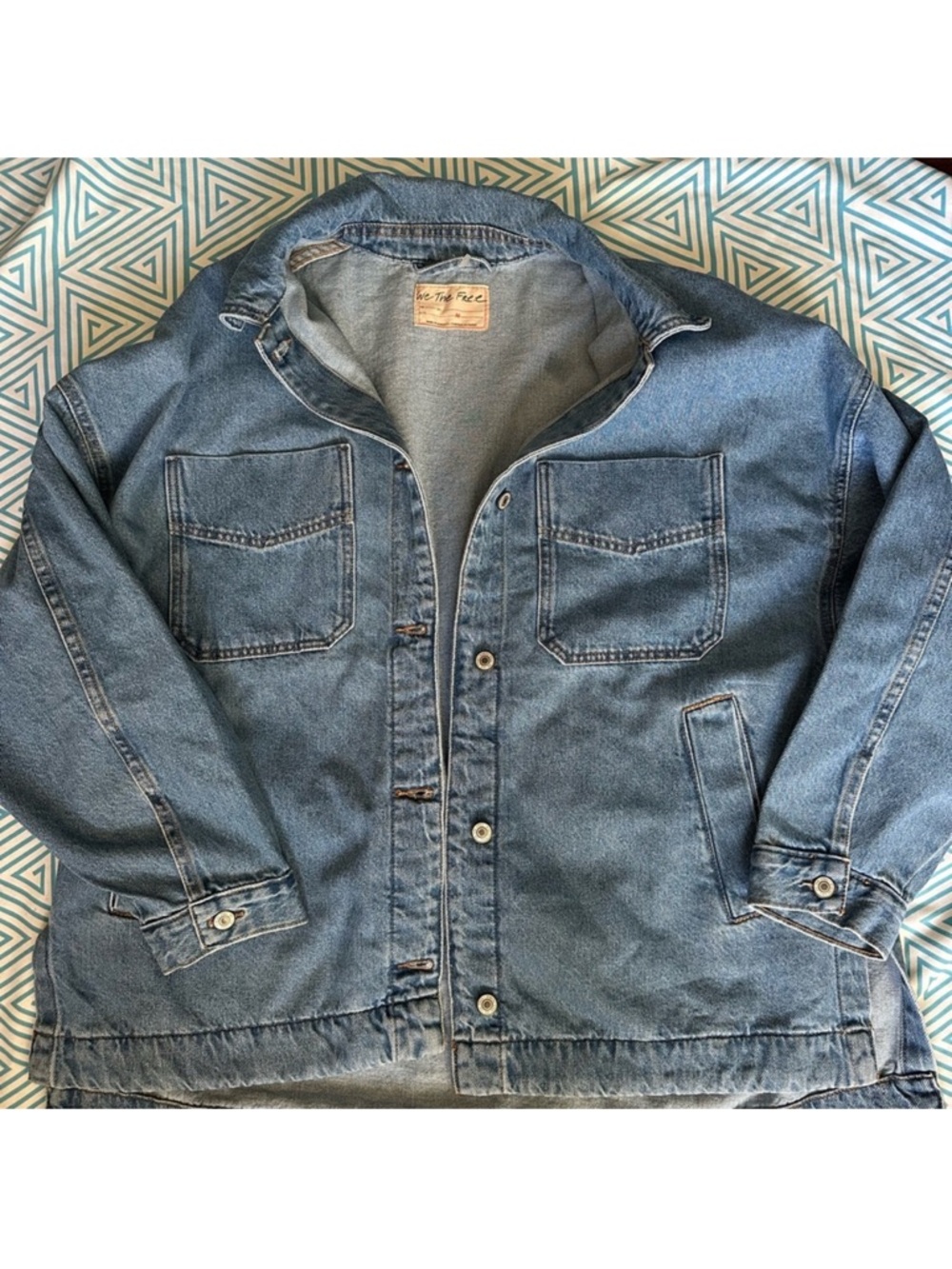 We The Free Men's Light Blue Denim Shirt Jacket